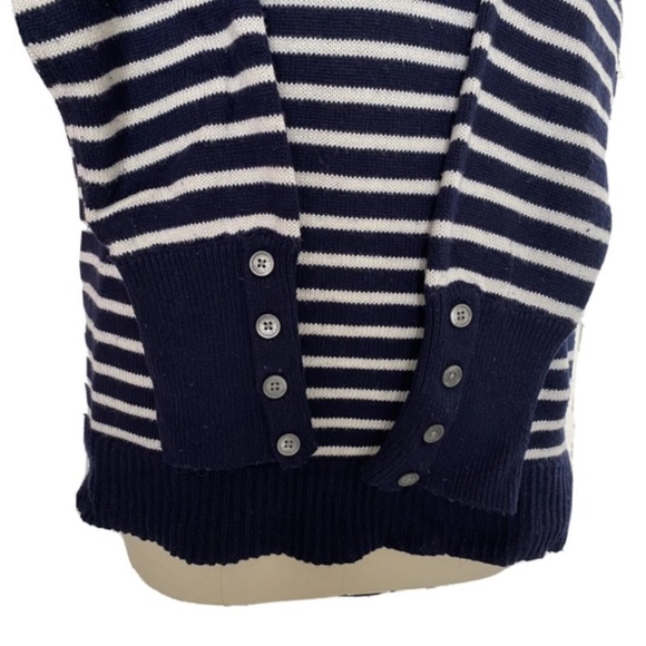 Lauren Ralph Lauren Navy & White Striped Pullover Sweater - Picture 11 of 12